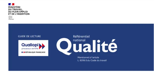 logo qualiopi avec la mention Référenciel National Qualité